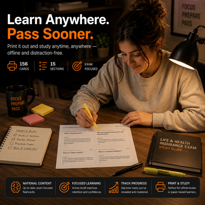 Prova™ Life & Health Insurance Exam Flashcards (National Content)