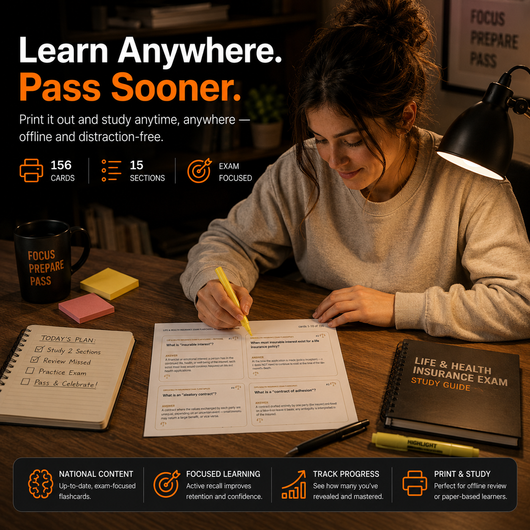 Prova™ Life & Health Insurance Exam Flashcards (National Content)